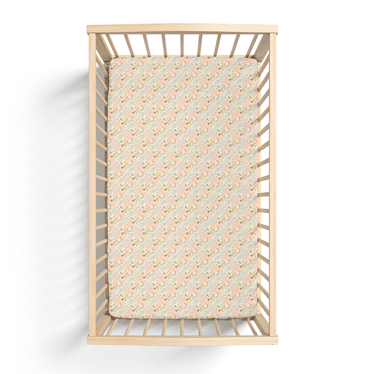 Jersey Knit Polyester Crib Sheet in Wildflower Meadow - Crib Sheet - Custom Crafting Alliance, LLC