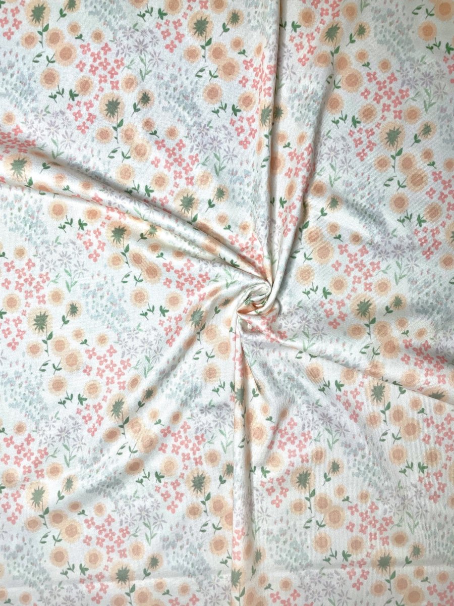 Jersey Knit Polyester Crib Sheet in Wildflower Meadow - Crib Sheet - Custom Crafting Alliance, LLC