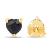 0.70 Carat Genuine Black Sapphire 14K Yellow Gold Earrings