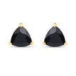 0.70 Carat Genuine Black Sapphire 14K Yellow Gold Earrings