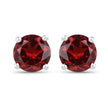 1.90 Carat Genuine Garnet .925 Sterling Silver Earrings