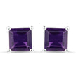 2.25 Carat Genuine Amethyst .925 Sterling Silver Earrings