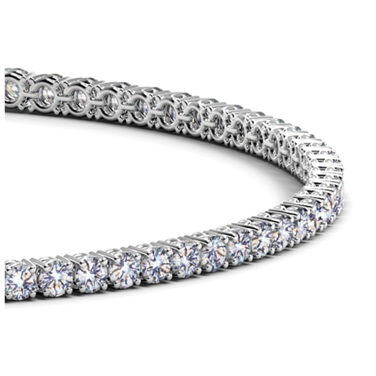Lab Grown Round Diamond Tennis Bracelet in 14k White Gold (2 cctw F/G VS2/SI1) - Bracelets - Custom Crafting Alliance, LLC