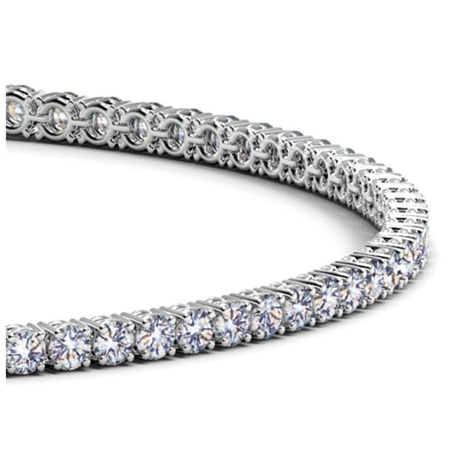 Lab Grown Round Diamond Tennis Bracelet in 14k White Gold (2 cctw F/G VS2/SI1) - Bracelets - Custom Crafting Alliance, LLC