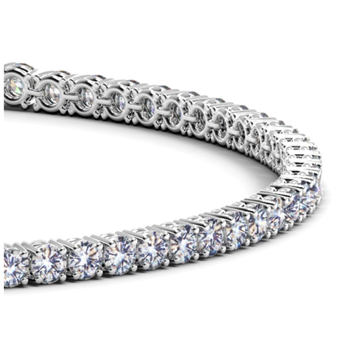 Lab Grown Round Diamond Tennis Bracelet in 14k White Gold (3 cctw F/G VS2/SI1) - Bracelets - Custom Crafting Alliance, LLC