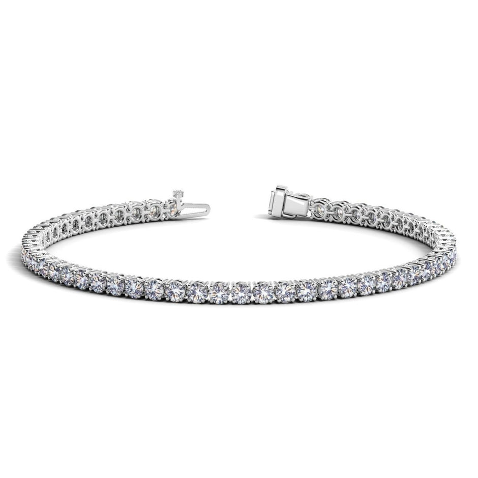 Lab Grown Round Diamond Tennis Bracelet in 14k White Gold (5 cctw F/G VS2/SI1) - Bracelets - Custom Crafting Alliance, LLC