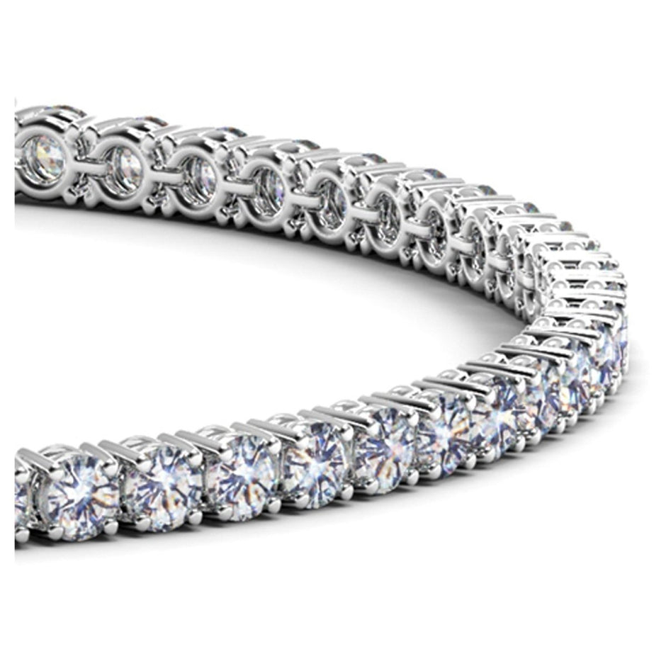 Lab Grown Round Diamond Tennis Bracelet in 14k White Gold (5 cctw F/G VS2/SI1) - Bracelets - Custom Crafting Alliance, LLC