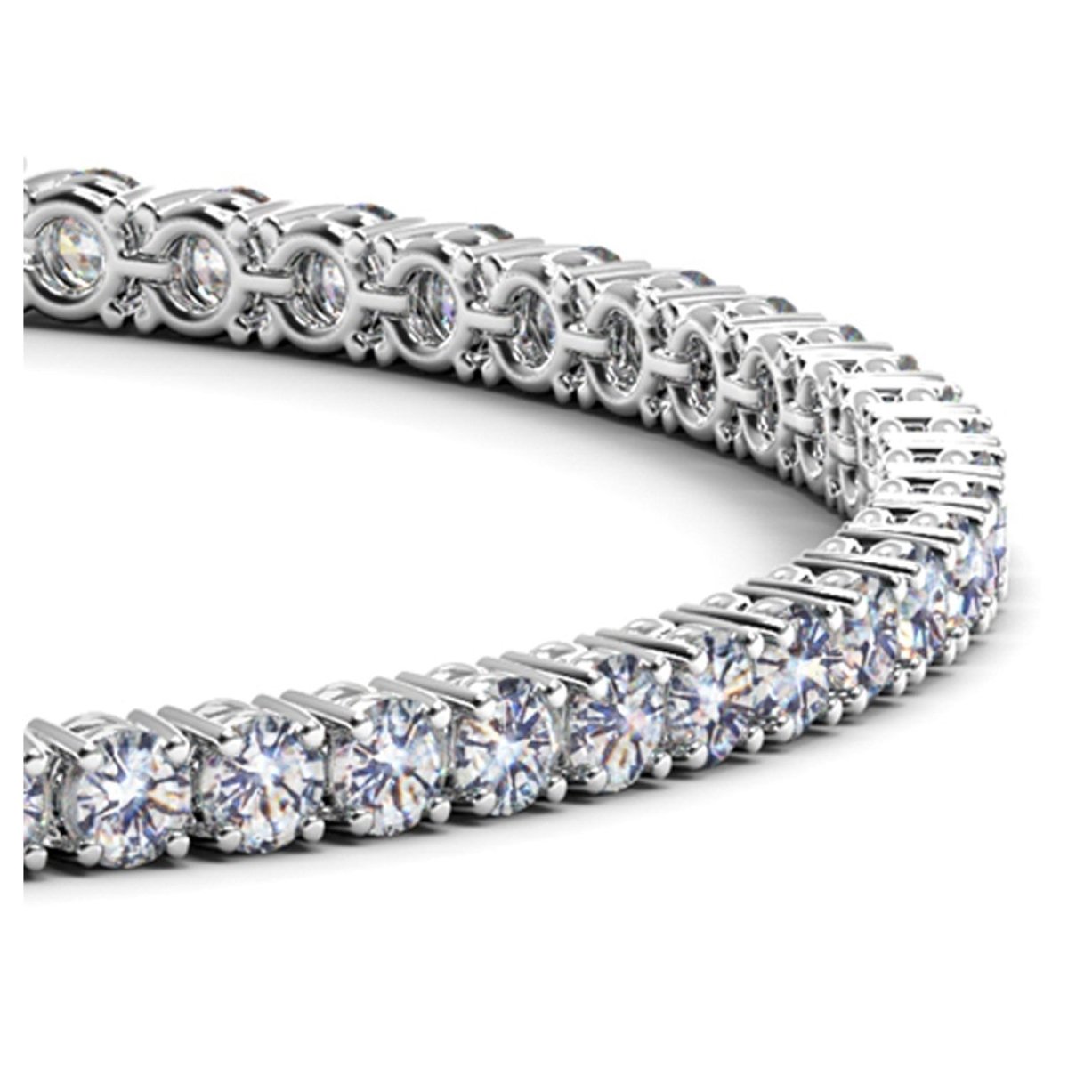 Lab Grown Round Diamond Tennis Bracelet in 14k White Gold (5 cctw F/G VS2/SI1) - Bracelets - Custom Crafting Alliance, LLC