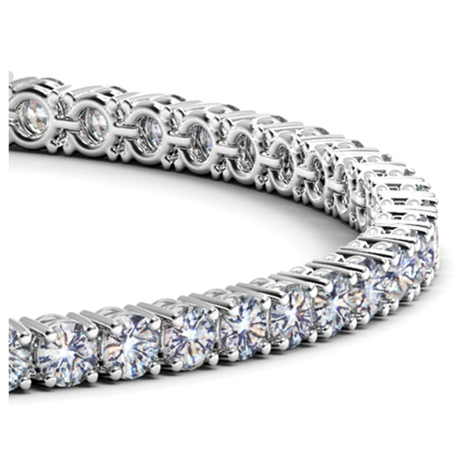 Lab Grown Round Diamond Tennis Bracelet in 14k White Gold (6 cctw F/G VS2/SI1) - Bracelets - Custom Crafting Alliance, LLC