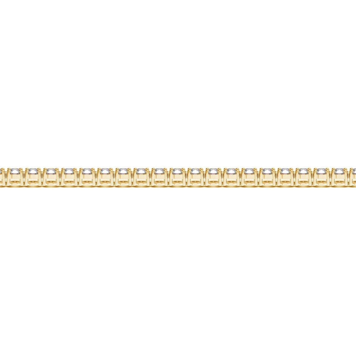 Lab Grown Round Diamond Tennis Bracelet in 14k Yellow Gold (4 cctw F/G VS2/SI1) - Bracelets - Custom Crafting Alliance, LLC