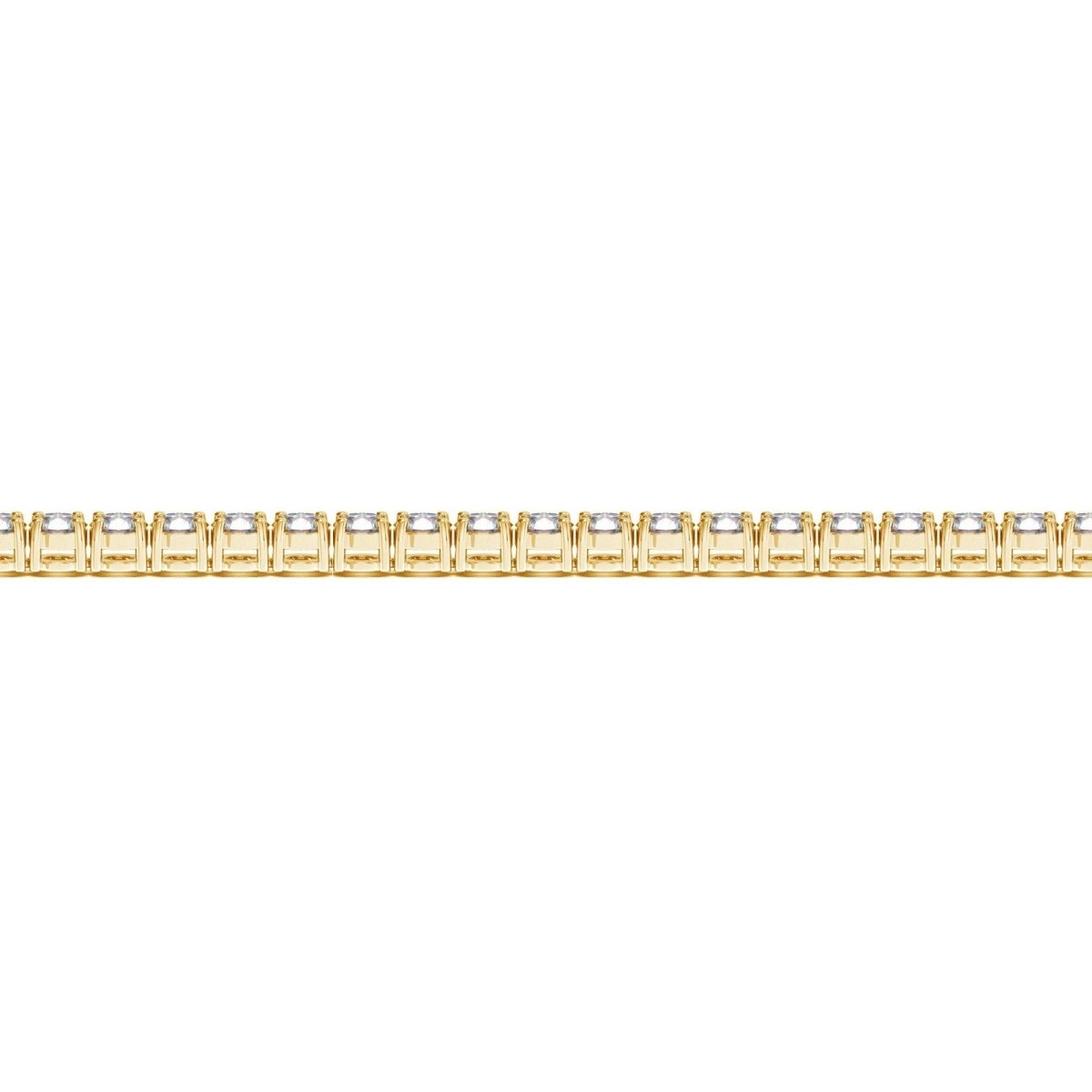 Lab Grown Round Diamond Tennis Bracelet in 14k Yellow Gold (5 cctw F/G VS2/SI1) - Bracelets - Custom Crafting Alliance, LLC