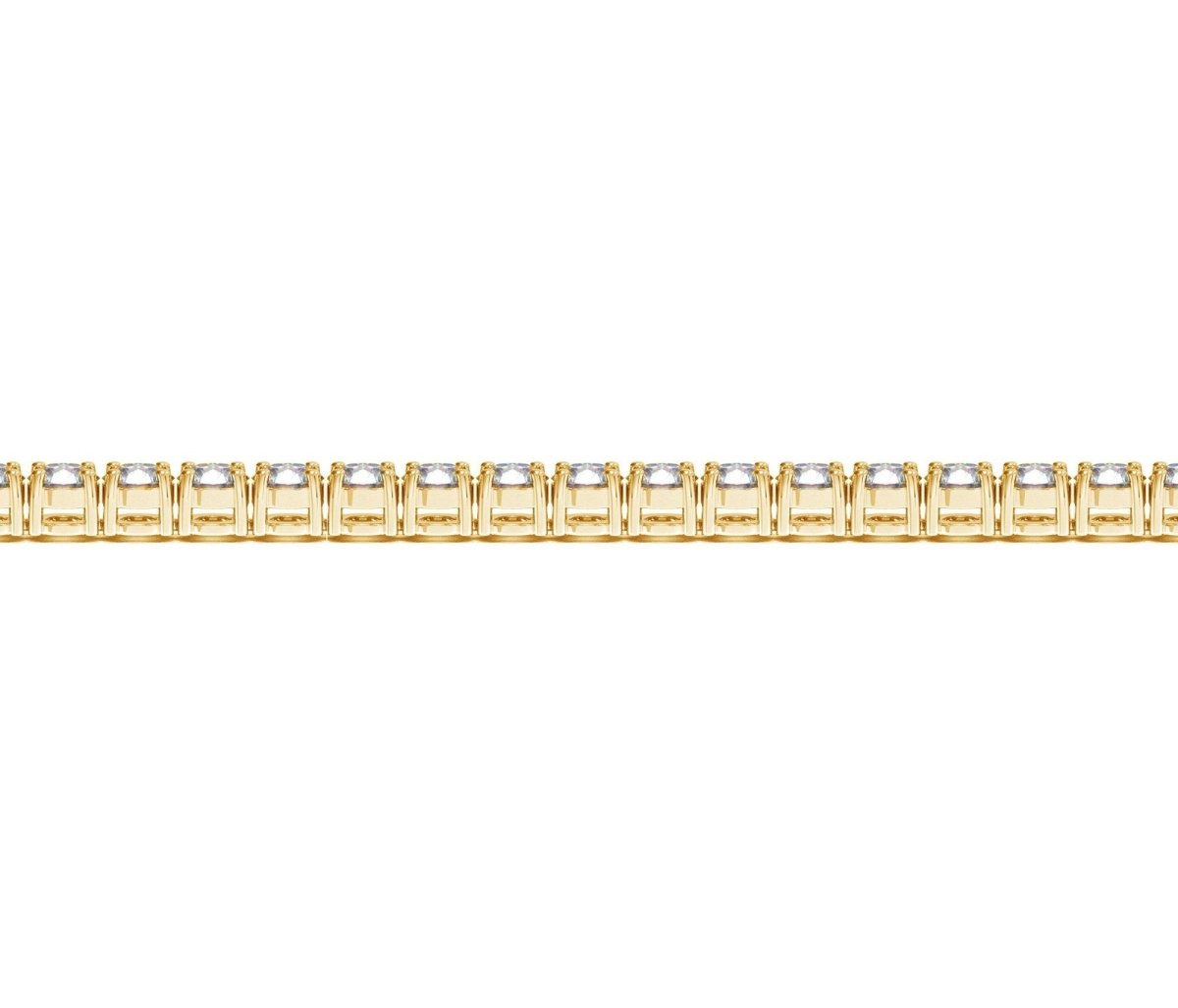 Lab Grown Round Diamond Tennis Bracelet in 14k Yellow Gold (7 cctw F/G VS2/SI1) - Bracelets - Custom Crafting Alliance, LLC