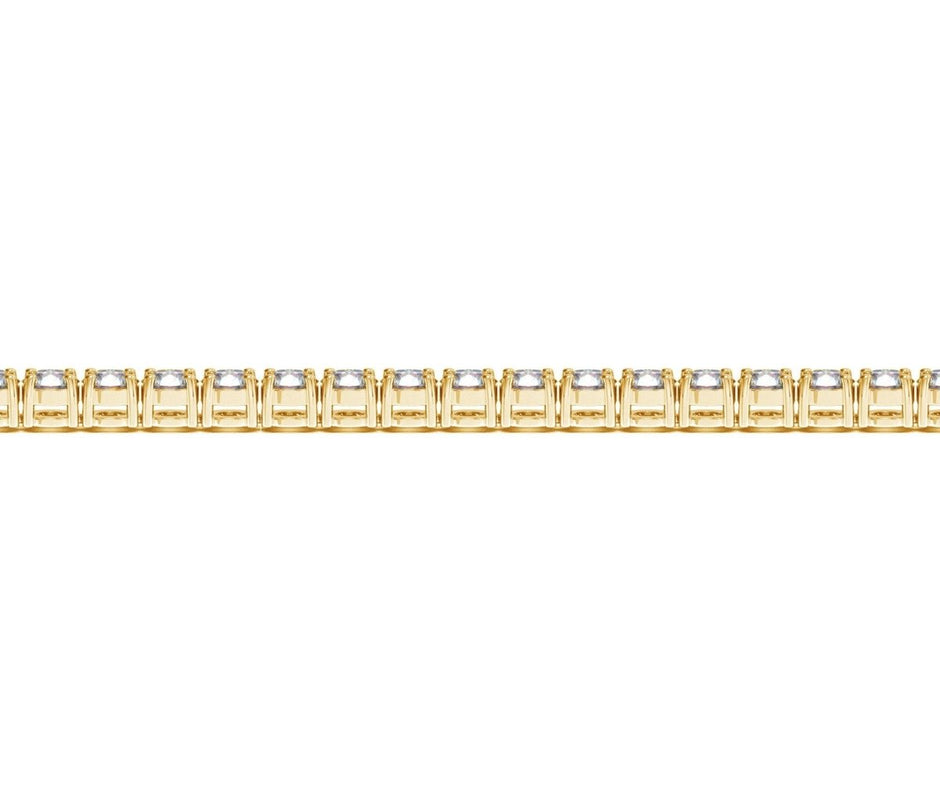 Lab Grown Round Diamond Tennis Bracelet in 14k Yellow Gold (7 cctw F/G VS2/SI1) - Bracelets - Custom Crafting Alliance, LLC
