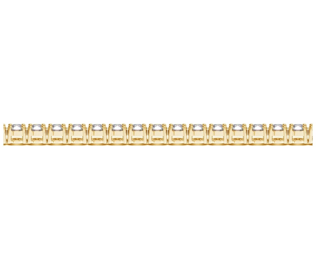 Lab Grown Round Diamond Tennis Bracelet in 14k Yellow Gold (8 cctw F/G VS2/SI1) - Bracelets - Custom Crafting Alliance, LLC