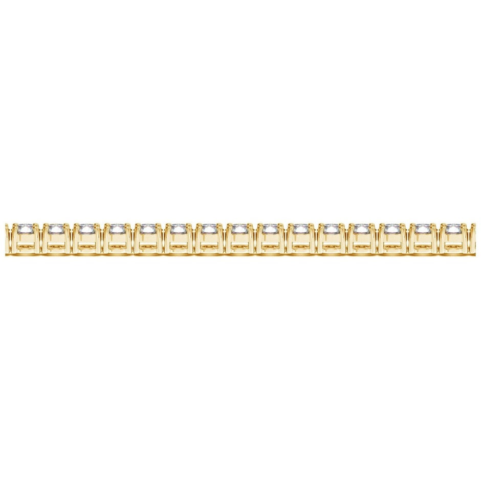 Lab Grown Round Diamond Tennis Bracelet in 14k Yellow Gold (8 cctw F/G VS2/SI1) - Bracelets - Custom Crafting Alliance, LLC