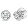 Men's 14K White Gold 1 3/4 Cttw Lab Grown Diamond Halo Cufflink - Accessories - Custom Crafting Alliance, LLC