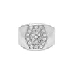 Men's .925 Sterling Silver 1/2 Cttw Multi-Diamond Hexagon Frame Ring (I-J Color, I3 Clarity) - Ring Size 10 - Rings - Custom Crafting Alliance, LLC