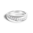 Men's.925 Sterling Silver 1/2 Cttw Diamond 9 Stone Band Ring - Size 10 - Rings - Custom Crafting Alliance, LLC