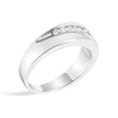 Men's.925 Sterling Silver 1/2 Cttw Diamond 9 Stone Band Ring - Size 10 - Rings - Custom Crafting Alliance, LLC