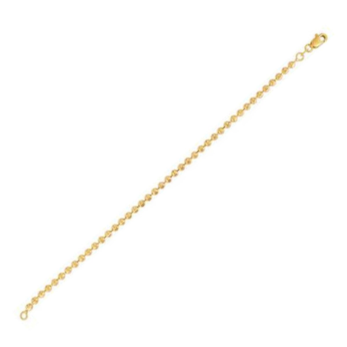Moon Cut Bead Chain Bracelet in 14k Yellow Gold (3.00 mm) - Bracelets - Custom Crafting Alliance, LLC