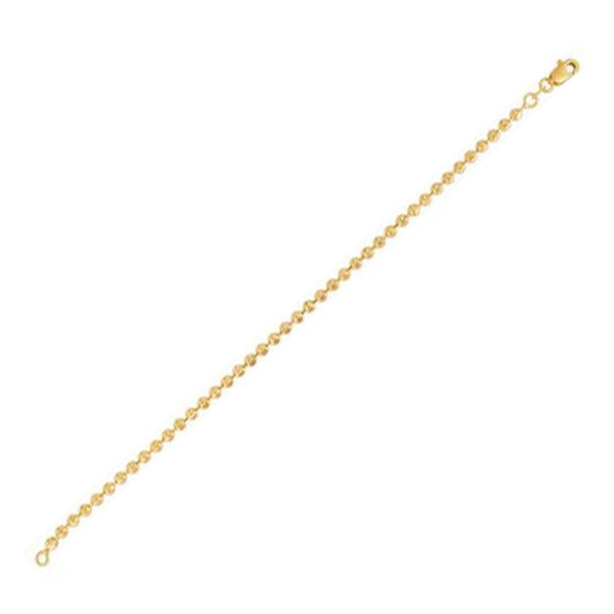 Moon Cut Bead Chain Bracelet in 14k Yellow Gold (3.00 mm) - Bracelets - Custom Crafting Alliance, LLC
