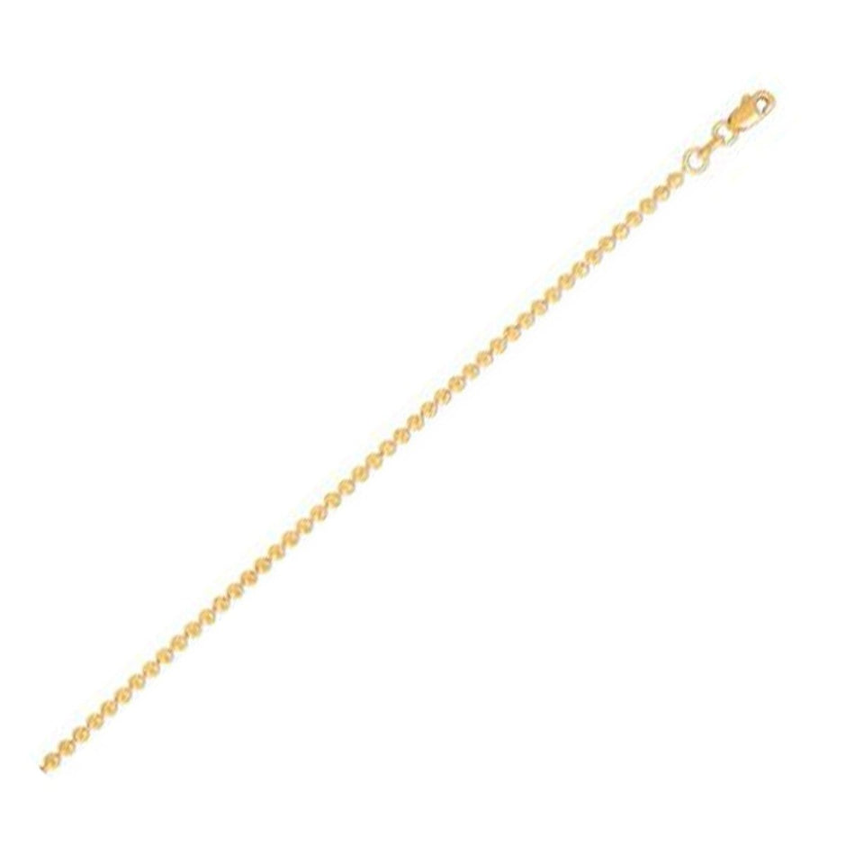 Moon Cut Bead Chain in 14k Yellow Gold (2.00 mm) - Necklaces - Custom Crafting Alliance, LLC