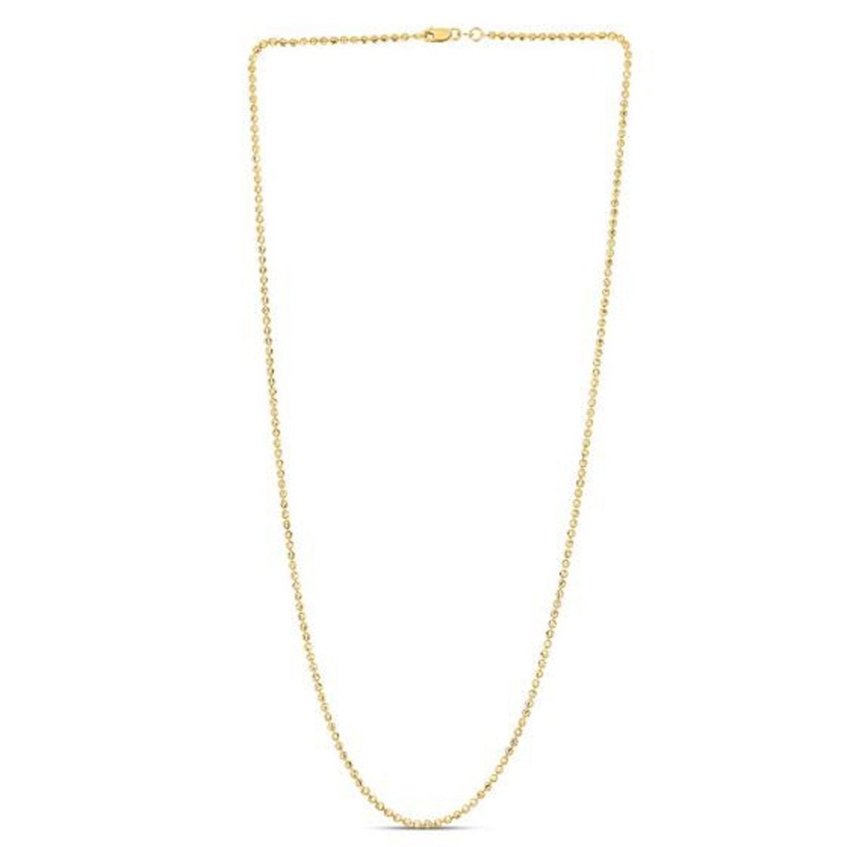 Moon Cut Bead Chain in 14k Yellow Gold (2.00 mm) - Necklaces - Custom Crafting Alliance, LLC