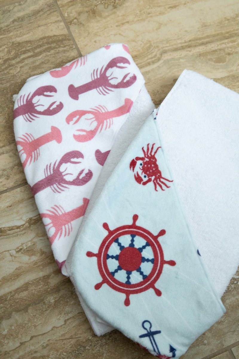 My Little Lobster Hooded Baby Towel - Hooded Towels - Custom Crafting Alliance, LLC
