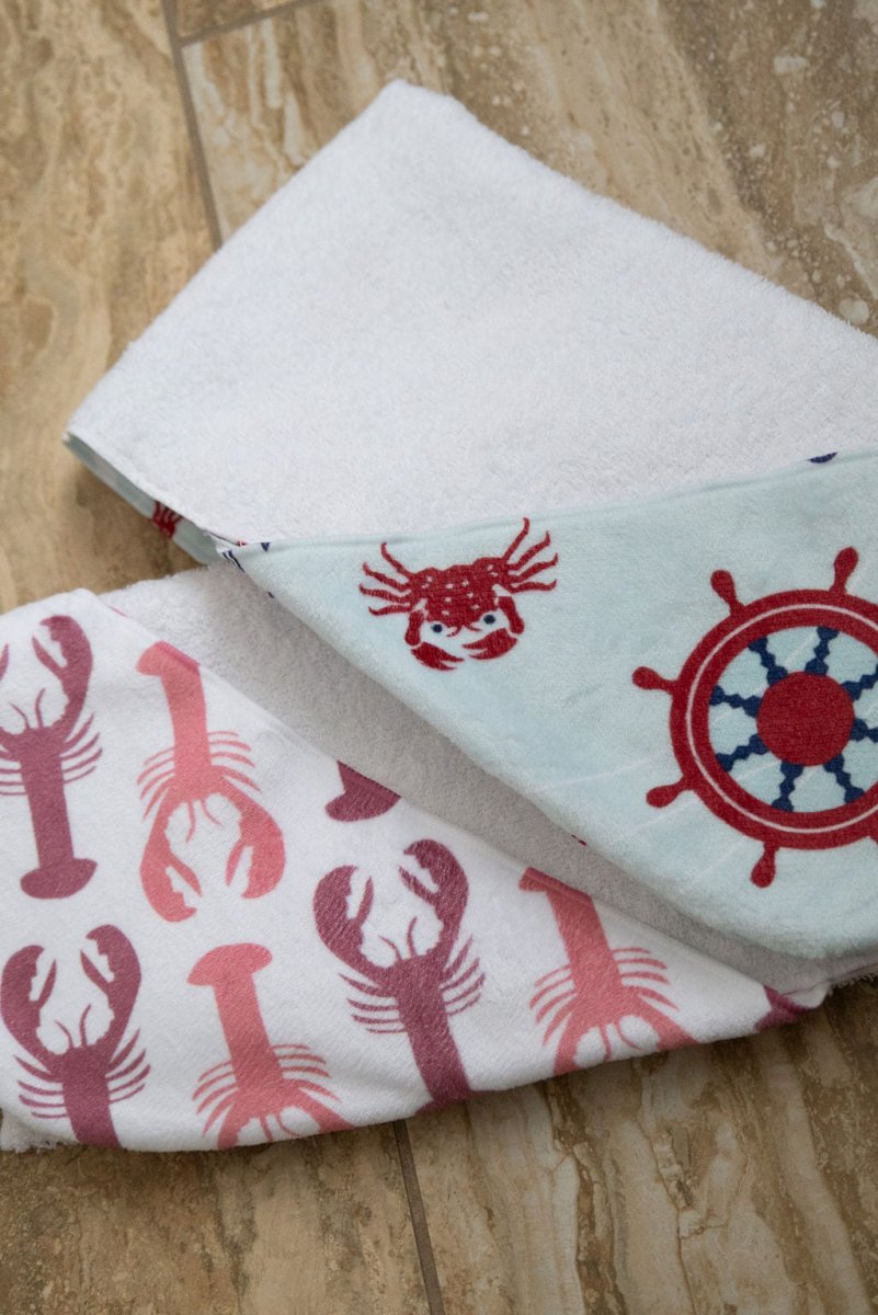 My Little Lobster Hooded Baby Towel - Hooded Towels - Custom Crafting Alliance, LLC