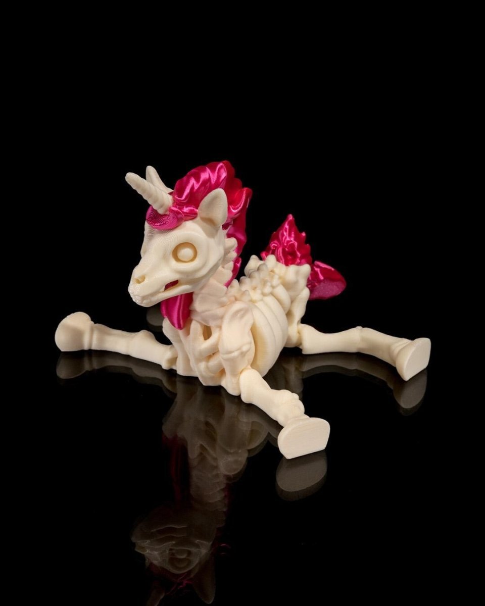 Mystic Bones Unicorn – 3D - Printed Articulated Skeleton Model for Fantasy Lovers - Figurines - Custom Crafting Alliance, LLC