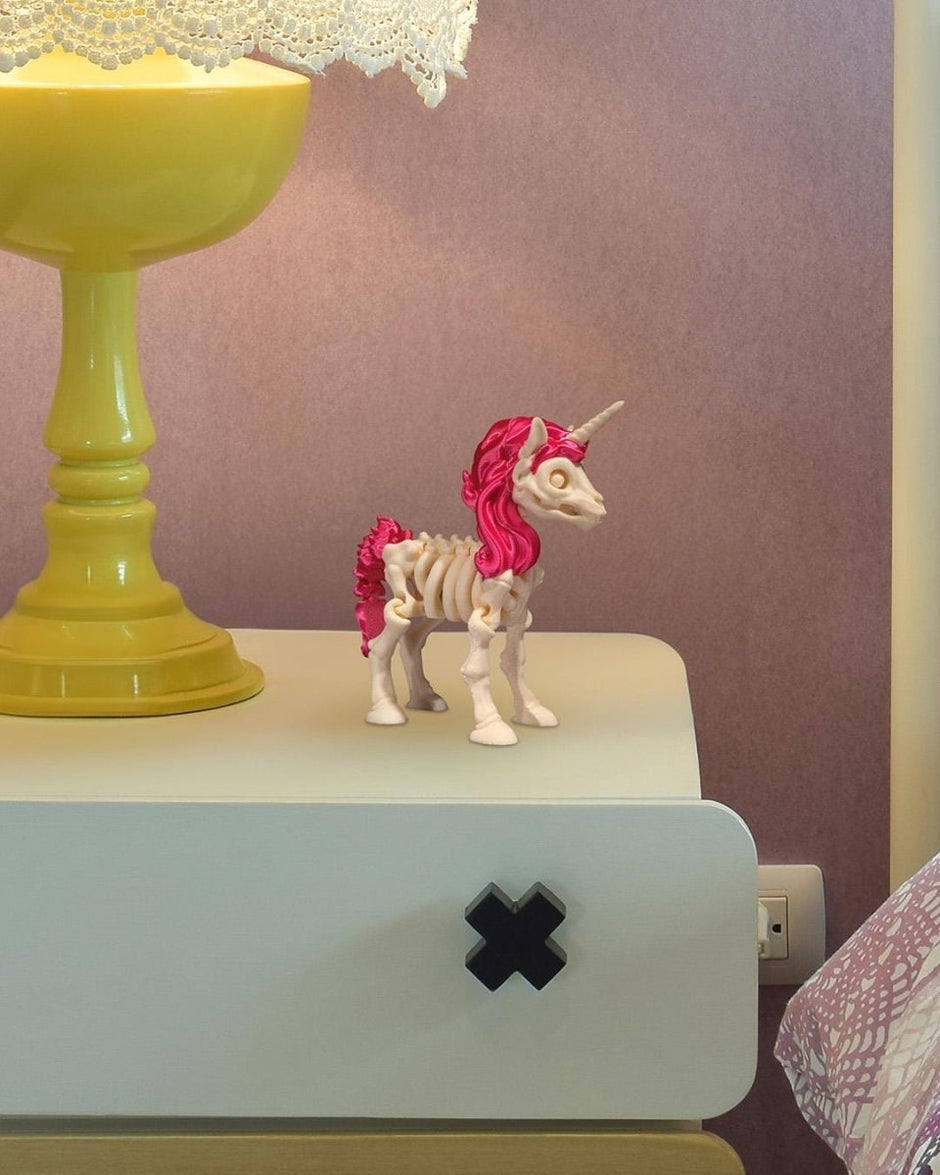 Mystic Bones Unicorn – 3D - Printed Articulated Skeleton Model for Fantasy Lovers - Figurines - Custom Crafting Alliance, LLC