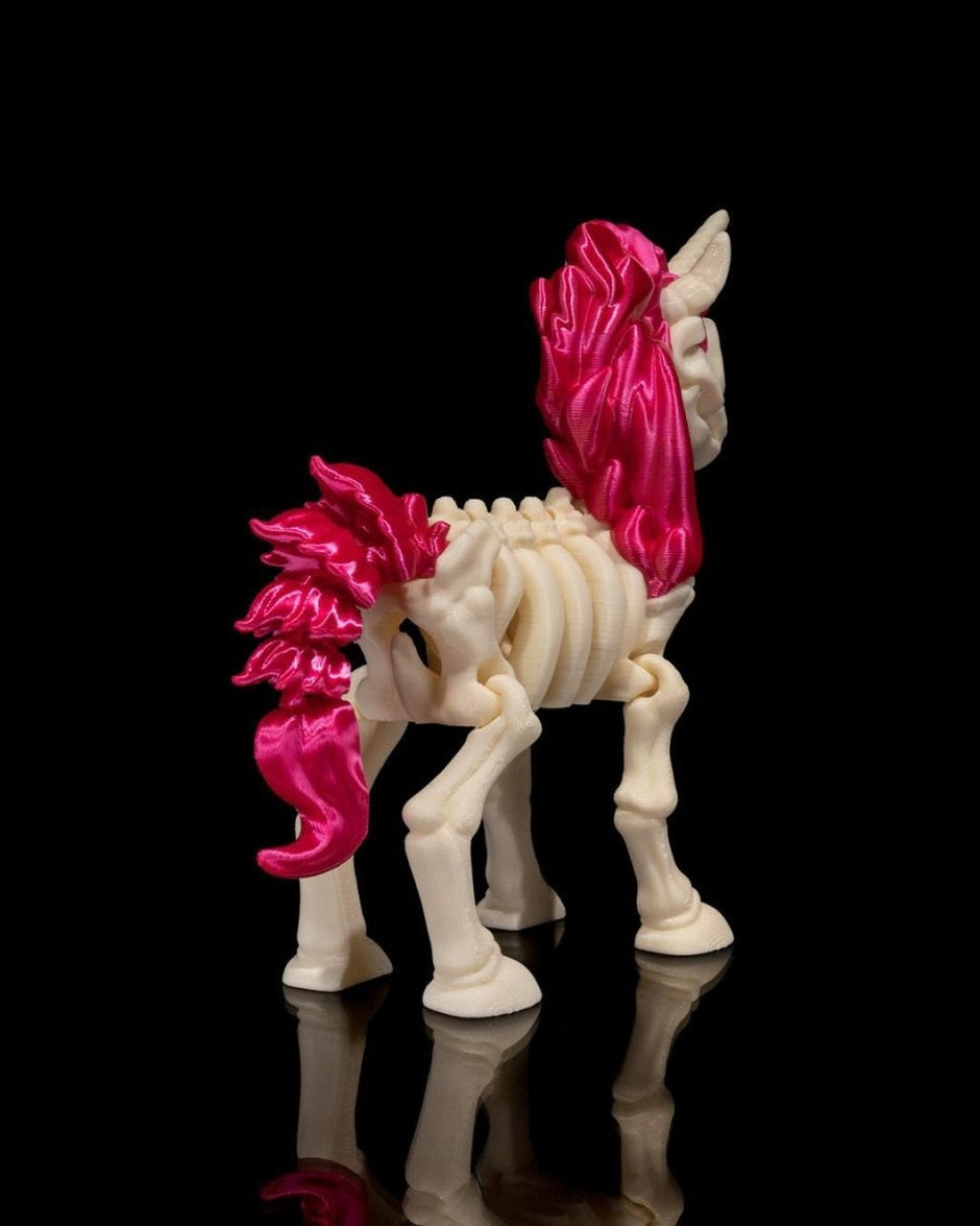 Mystic Bones Unicorn – 3D - Printed Articulated Skeleton Model for Fantasy Lovers - Figurines - Custom Crafting Alliance, LLC