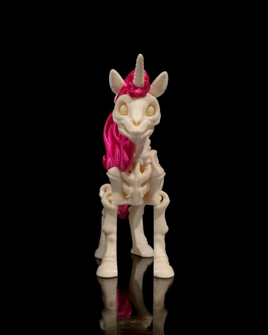Mystic Bones Unicorn – 3D - Printed Articulated Skeleton Model for Fantasy Lovers - Figurines - Custom Crafting Alliance, LLC