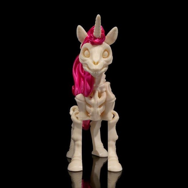Mystic Bones Unicorn – 3D - Printed Articulated Skeleton Model for Fantasy Lovers - Figurines - Custom Crafting Alliance, LLC