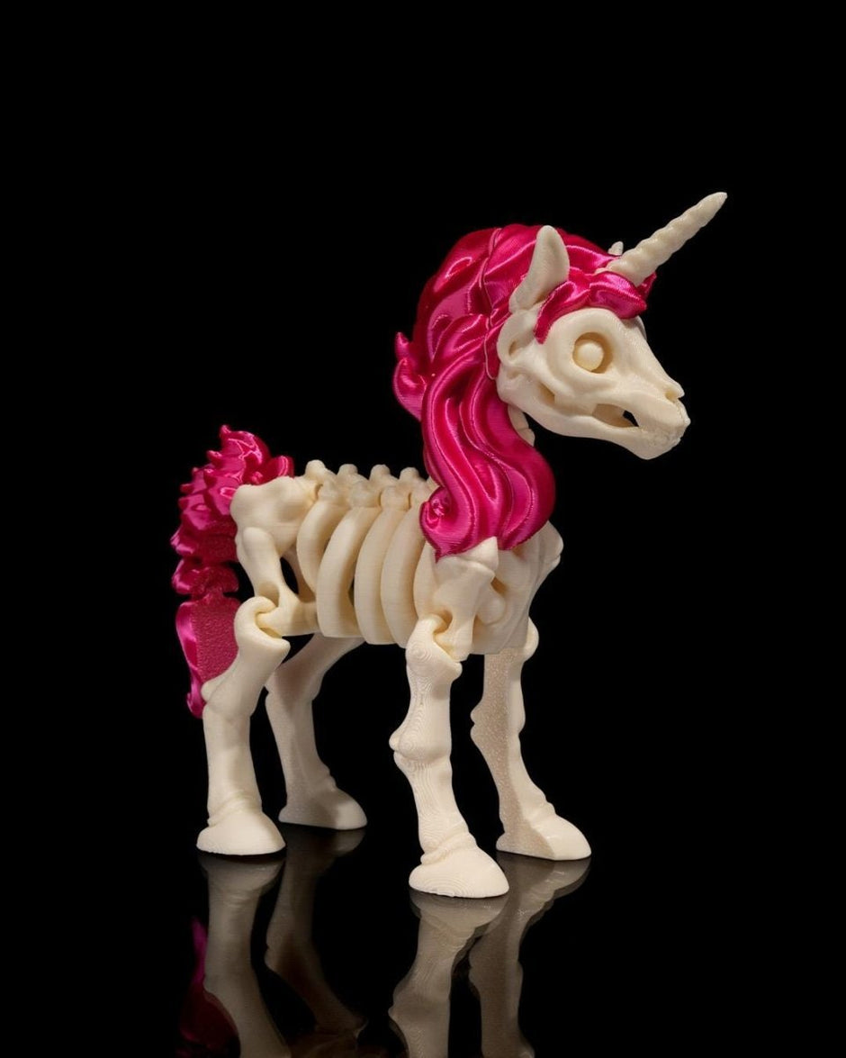Mystic Bones Unicorn – 3D - Printed Articulated Skeleton Model for Fantasy Lovers - Figurines - Custom Crafting Alliance, LLC
