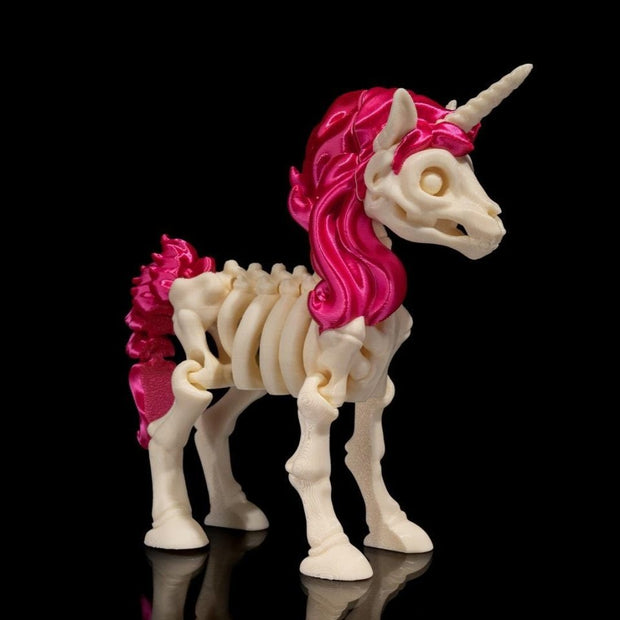 Mystic Bones Unicorn – 3D - Printed Articulated Skeleton Model for Fantasy Lovers - Figurines - Custom Crafting Alliance, LLC