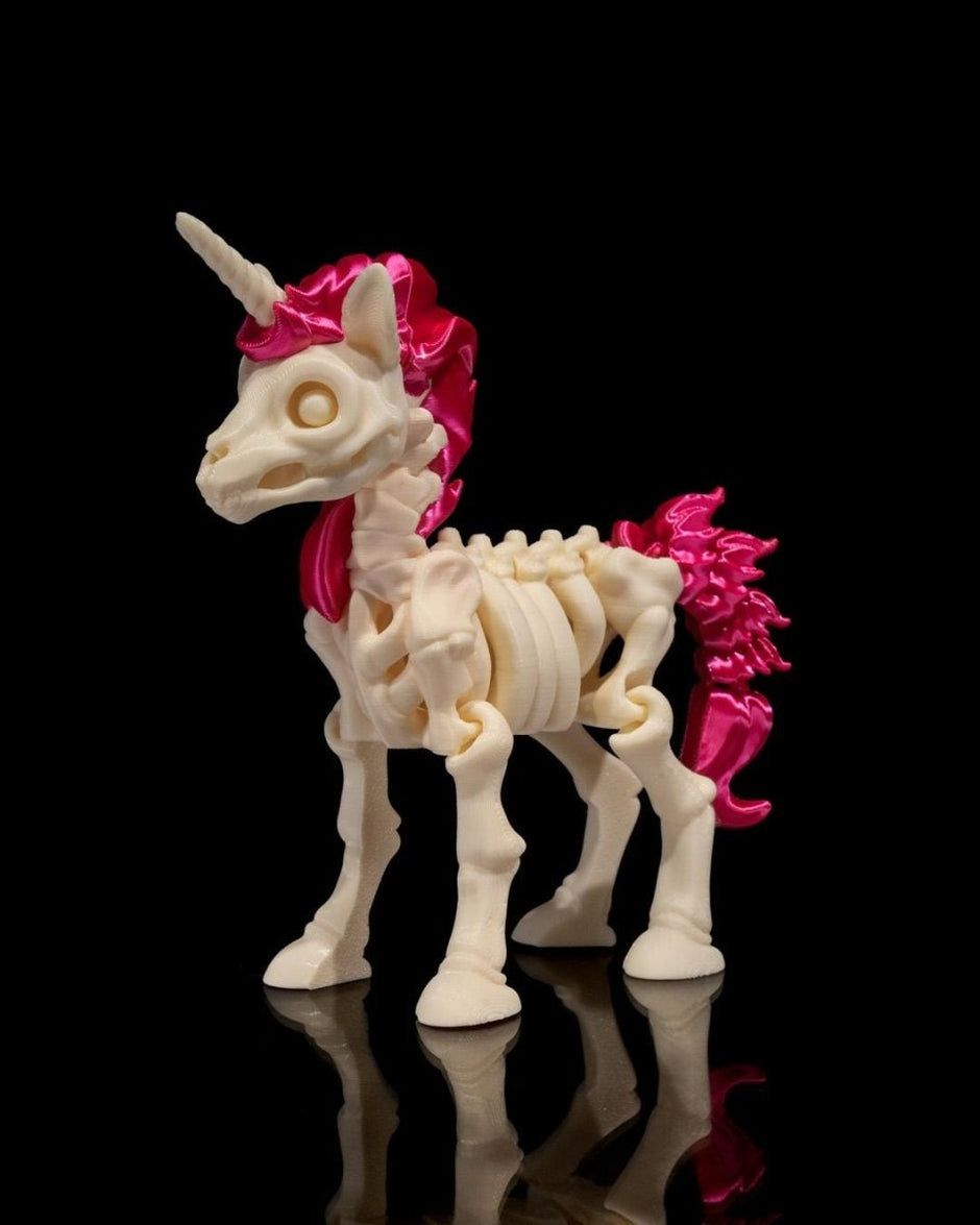 Mystic Bones Unicorn – 3D - Printed Articulated Skeleton Model for Fantasy Lovers - Figurines - Custom Crafting Alliance, LLC
