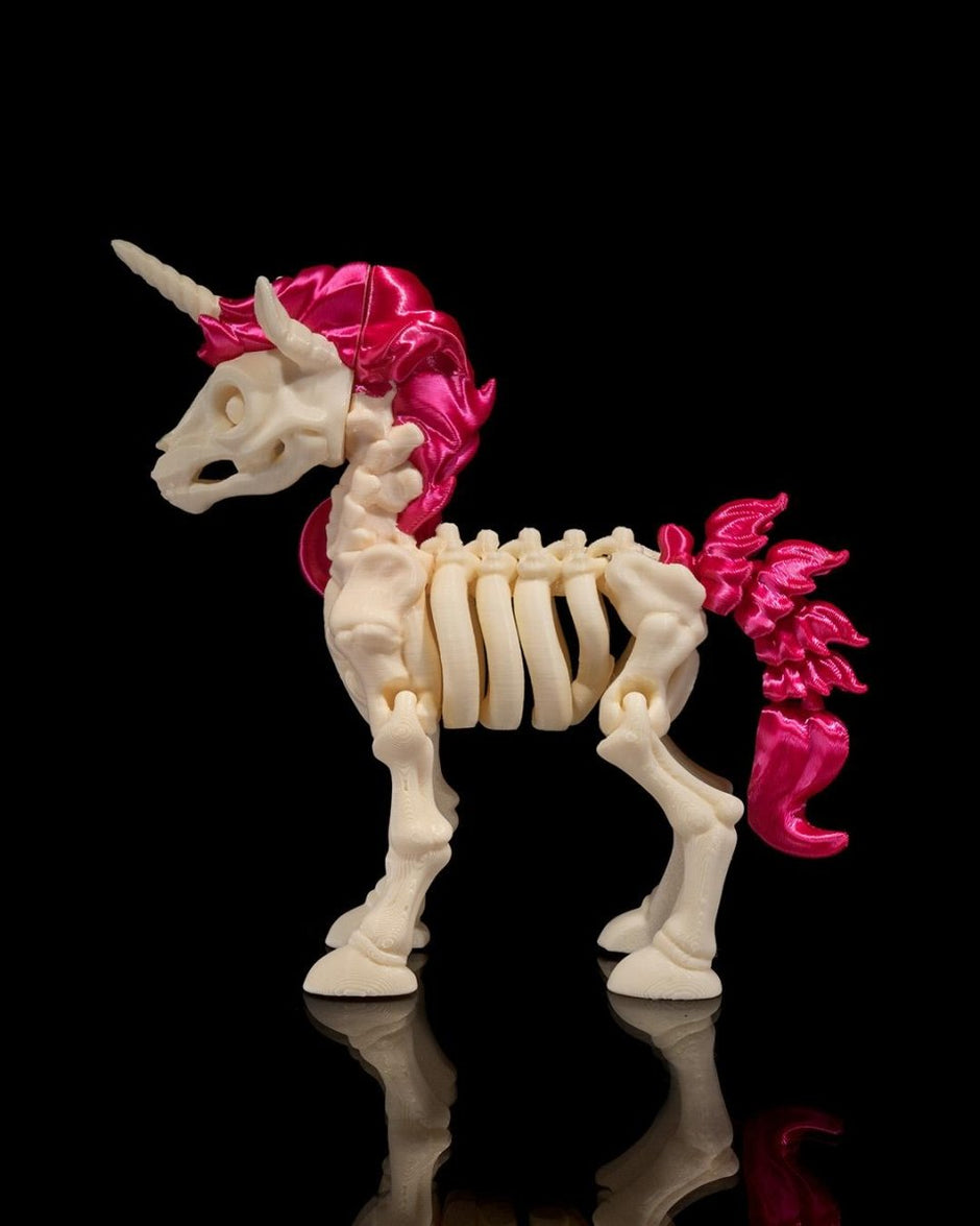Mystic Bones Unicorn – 3D - Printed Articulated Skeleton Model for Fantasy Lovers - Figurines - Custom Crafting Alliance, LLC