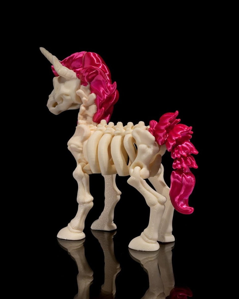 Mystic Bones Unicorn – 3D - Printed Articulated Skeleton Model for Fantasy Lovers - Figurines - Custom Crafting Alliance, LLC