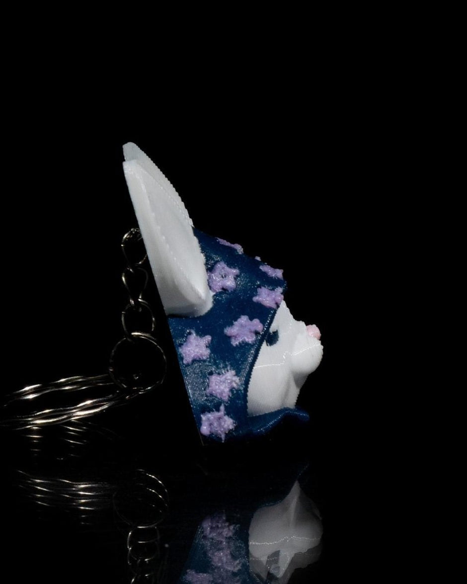 Mystical Bunny Keychain – 3D - Printed Adorable Fantasy Accessory - Keychain - Custom Crafting Alliance, LLC