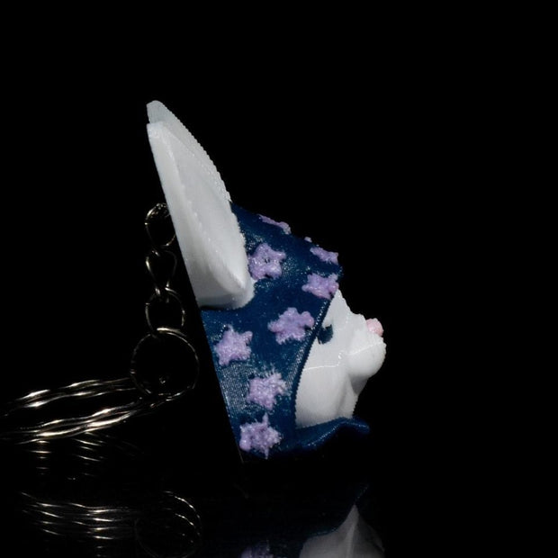 Mystical Bunny Keychain – 3D - Printed Adorable Fantasy Accessory - Keychain - Custom Crafting Alliance, LLC