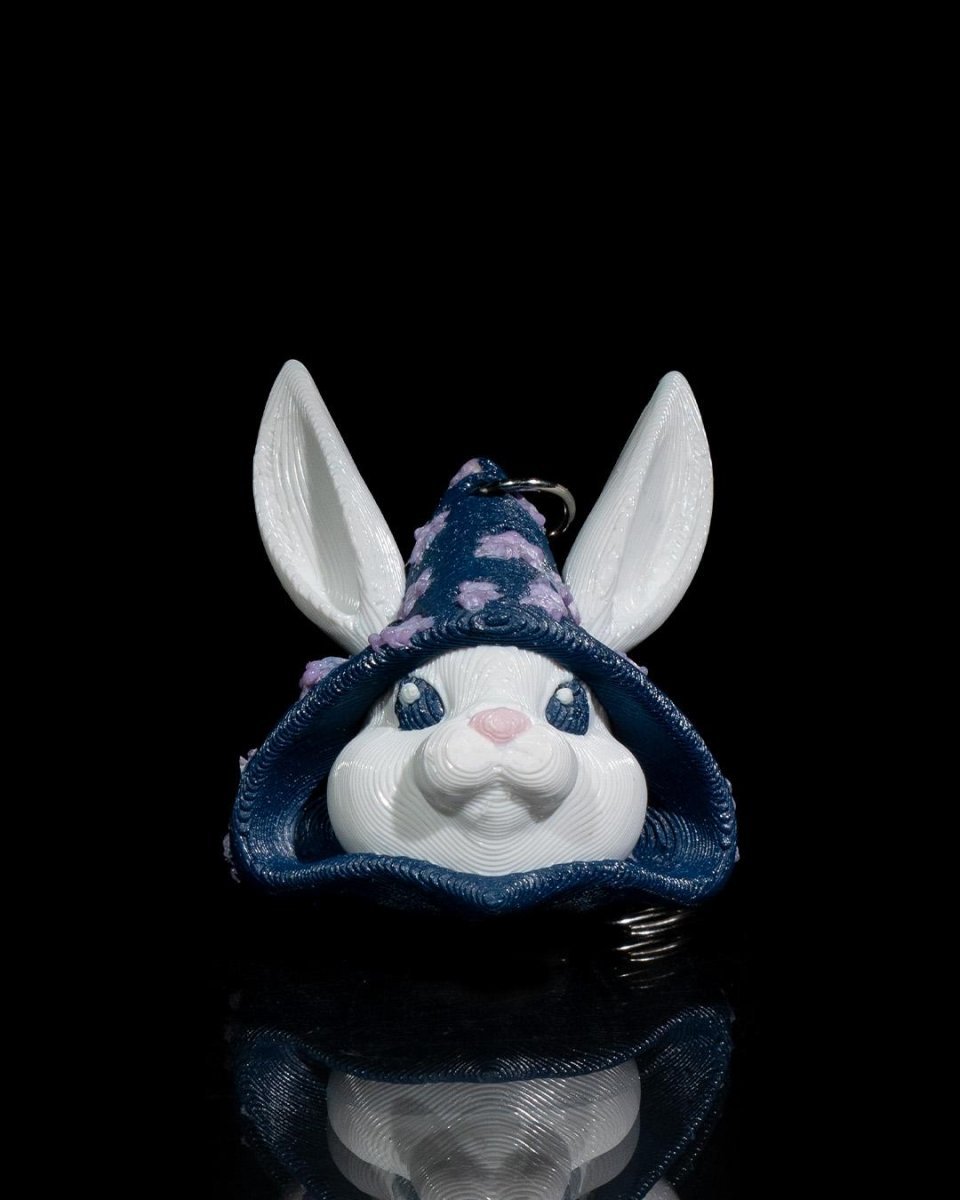 Mystical Bunny Keychain – 3D - Printed Adorable Fantasy Accessory - Keychain - Custom Crafting Alliance, LLC