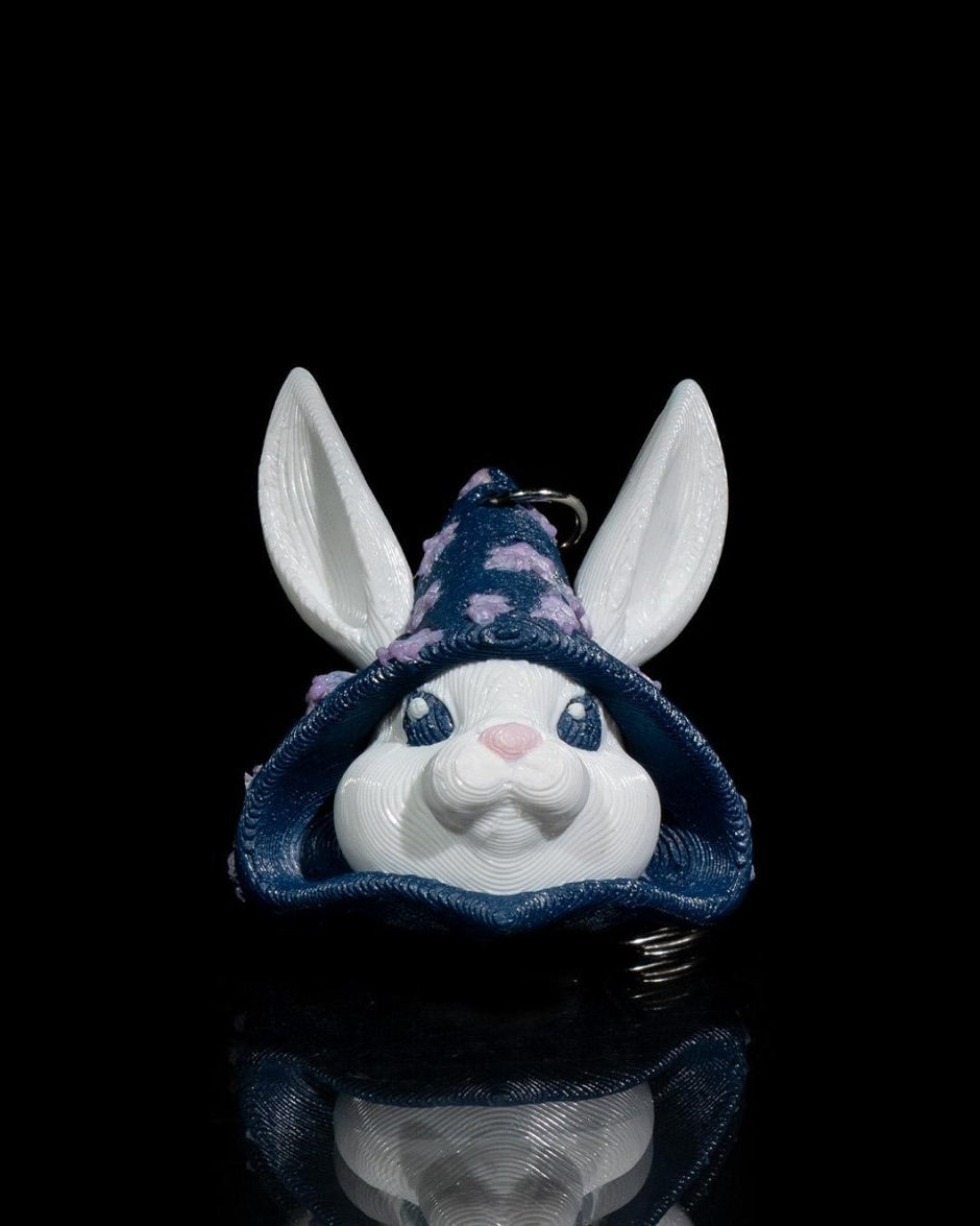Mystical Bunny Keychain – 3D - Printed Adorable Fantasy Accessory - Keychain - Custom Crafting Alliance, LLC