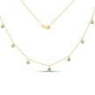 0.90 Carat Genuine Zambian Emerald 10K Yellow Gold Necklace