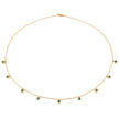 0.90 Carat Genuine Zambian Emerald 10K Yellow Gold Necklace