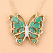 2.60 Carat Genuine Emerald and White Zircon .925 Sterling Silver Necklace