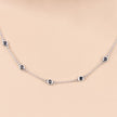 1.98 Carat Genuine Blue Sapphire .925 Sterling Silver Necklace