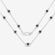 1.98 Carat Genuine Blue Sapphire .925 Sterling Silver Necklace
