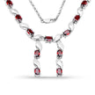 7.65 Carat Genuine Garnet .925 Sterling Silver Necklace