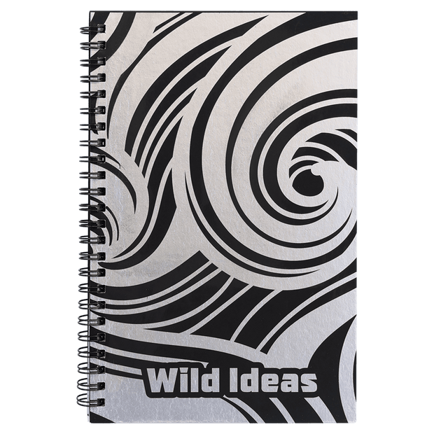 Notebook - Black Engravable Spiral Bound Available in Two Sizes - Custom Crafting Alliance, LLC